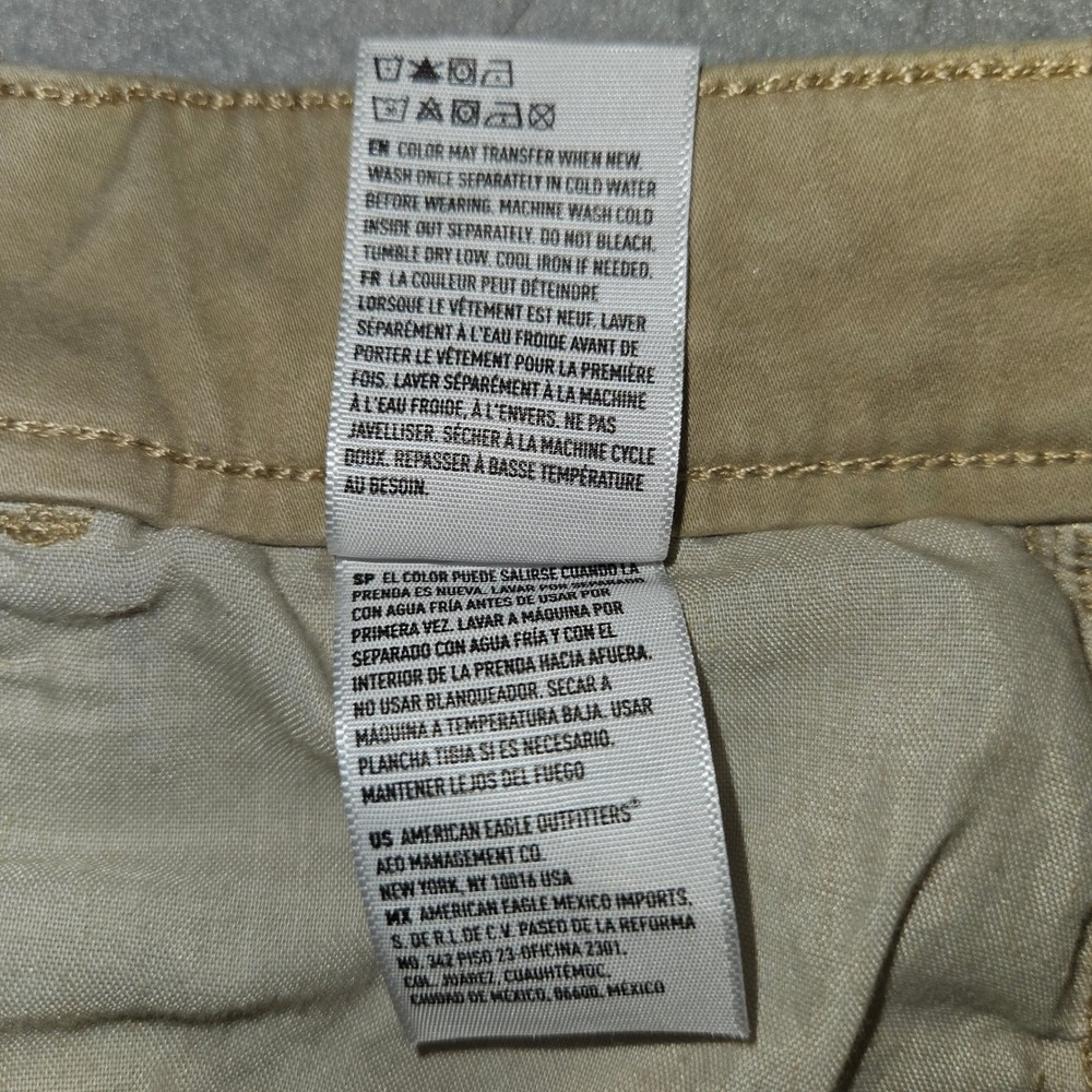 American Eagle Super Hi-Rise Jegging Khaki Tan Skinny Pants Sz 10 Regular - Picture 6 of 10